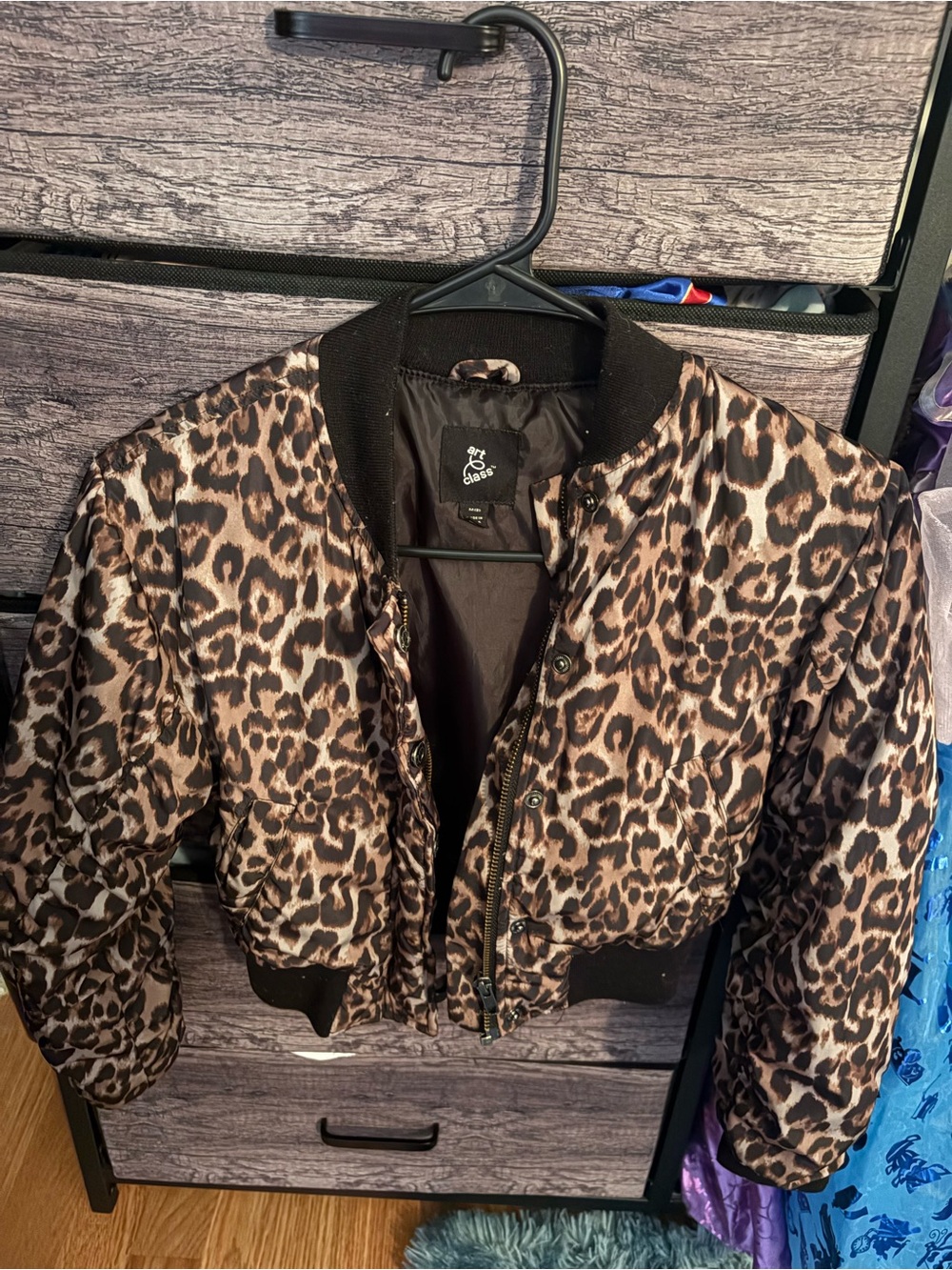 art class Leopard Print Bomber Jacket - Brown/Tan